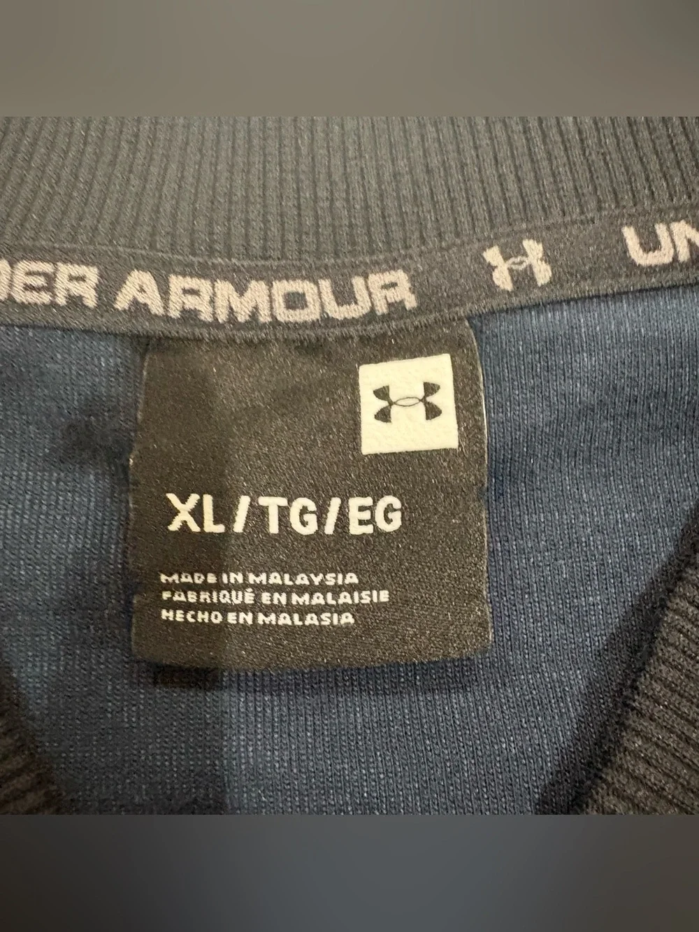 Under Armour Bomber Jacket XL Blue Full Zip Athletic Track Sweatshirt Men’s